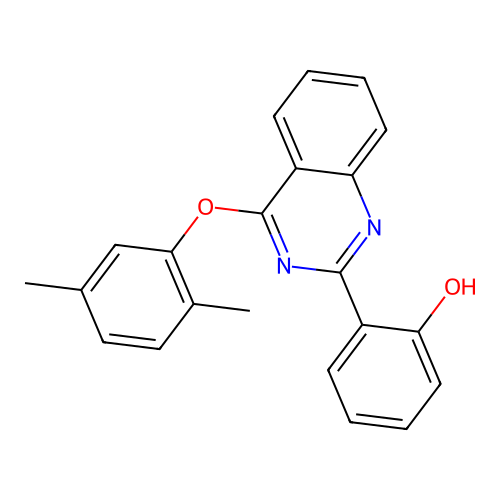 2-[4-(2,5-Dimethylphenoxy)-2-quinazolinyl]phenol structure