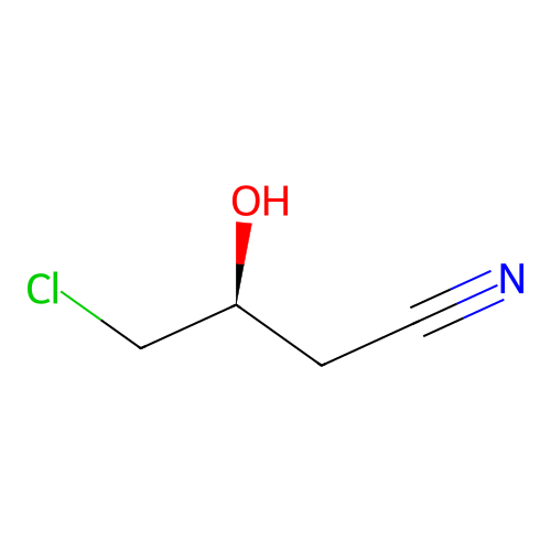 (3S)-4-chloro-3-hydroxybutanenitrile structure
