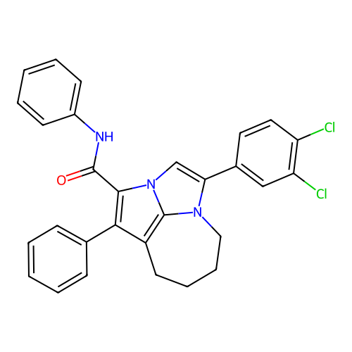4-(3,4-dichlorophenyl)-N,1-diphenyl-5,6,7,8-tetrahydro-2a,4a-diazacyclopenta[cd]azulene-2-carboxamide structure