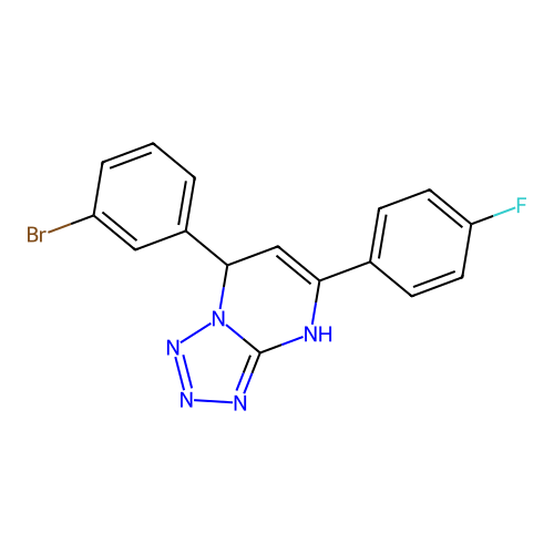 7-(3-Bromophenyl)-5-(4-fluorophenyl)-4,7-dihydrotetrazolo[1,5-a]pyrimidine structure
