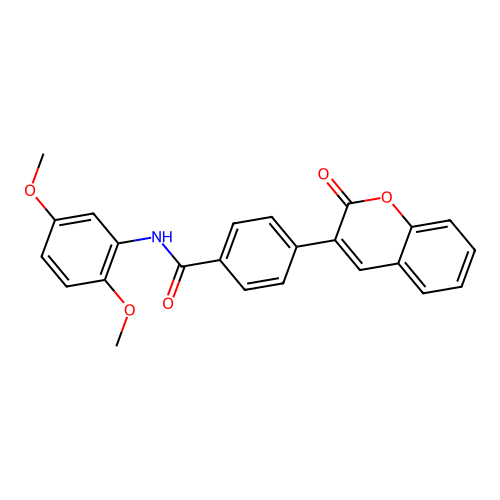 N-(2,5-dimethoxyphenyl)-4-(2-oxo-2H-chromen-3-yl)benzamide structure