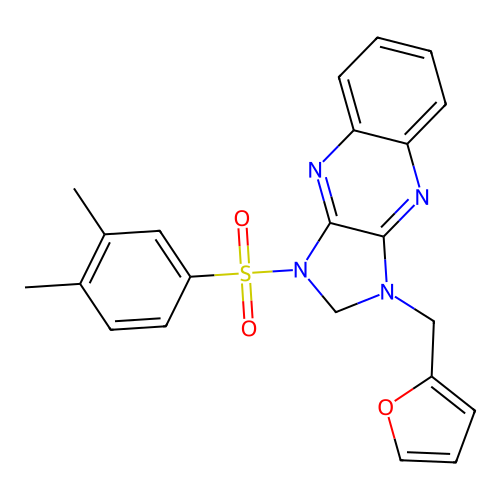 3-(3,4-dimethylphenyl)sulfonyl-1-(furan-2-ylmethyl)-2H-imidazo[4,5-b]quinoxaline structure