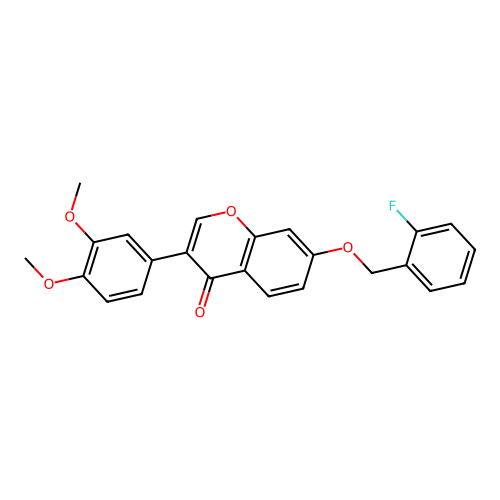 3-(3,4-Dimethoxyphenyl)-7-[(2-fluorophenyl)methoxy]chromen-4-one structure