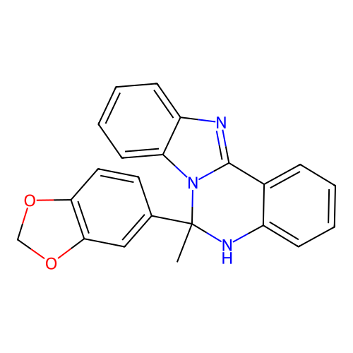 6-(1,3-Benzodioxol-5-yl)-6-methyl-5,6-dihydrobenzimidazo[1,2-c]quinazoline structure