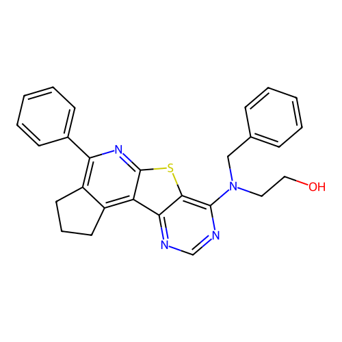 2-(benzyl(4-phenyl-2,3-dihydro-1H-cyclopenta[4',5']pyrido[3',2':4,5]thieno[3,2-d]pyrimidin-7-yl)amino)ethanol structure