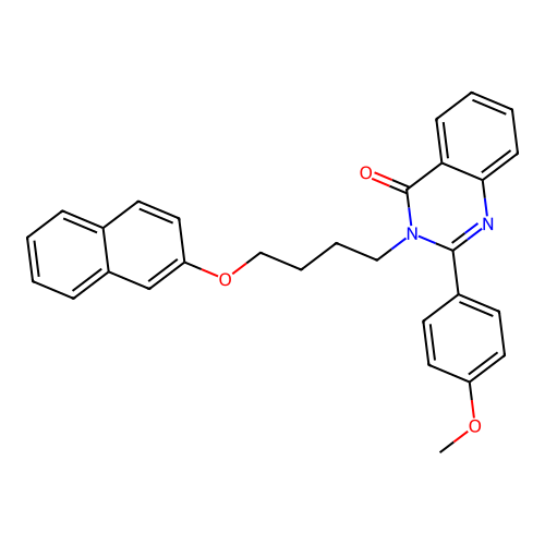 2-(4-methoxyphenyl)-3-(4-(naphthalen-2-yloxy)butyl)quinazolin-4(3H)-one structure