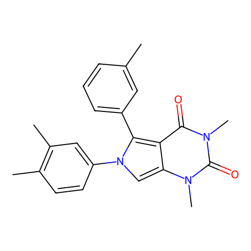 6-(3,4-dimethylphenyl)-1,3-dimethyl-5-(3-methylphenyl)pyrrolo[3,4-d]pyrimidine-2,4-dione structure