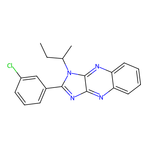 1-(butan-2-yl)-2-(3-chlorophenyl)-1H-imidazo[4,5-b]quinoxaline structure