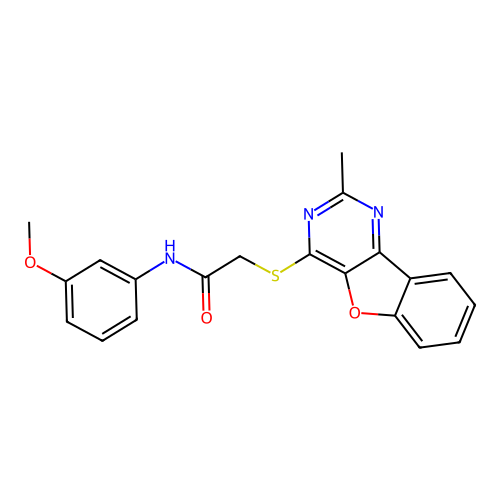 N-(3-methoxyphenyl)-2-((2-methylbenzofuro[3,2-d]pyrimidin-4-yl)thio)acetamide structure