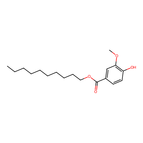Decyl 4-hydroxy-3-methoxybenzoate structure