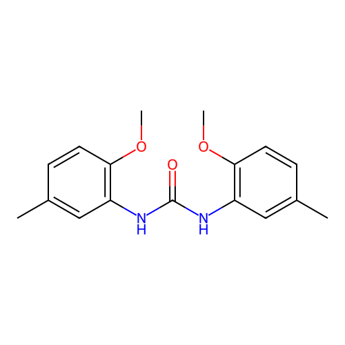 1,3-Bis(2-methoxy-5-methylphenyl)urea structure