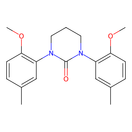 1,3-Bis(2-methoxy-5-methylphenyl)tetrahydro-2(1H)-pyrimidinone structure
