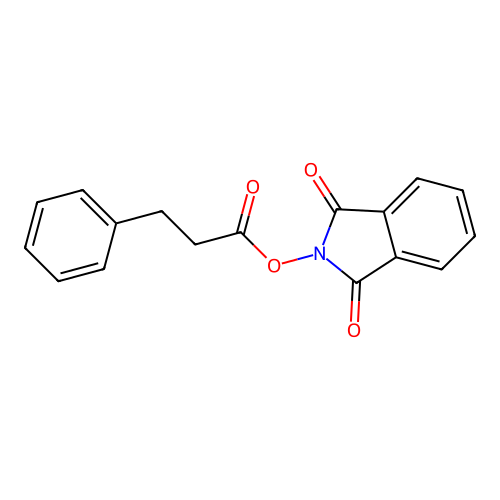 1,3-dioxo-2,3-dihydro-1H-isoindol-2-yl 3-phenylpropanoate structure