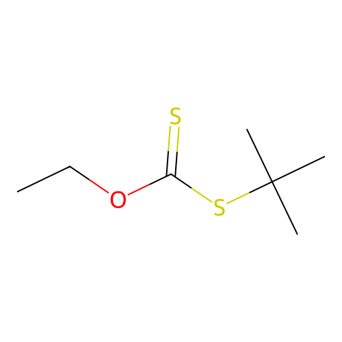 Dithiocarbonic acid S-tert-butyl ester O-ethyl ester structure
