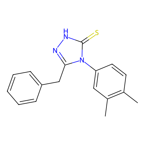 5-benzyl-4-(3,4-dimethylphenyl)-4H-1,2,4-triazole-3-thiol structure
