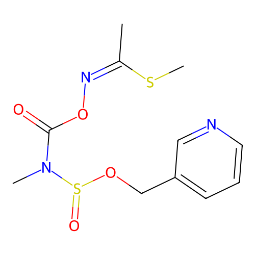 methyl N-[methyl(pyridin-3-ylmethoxysulfinyl)carbamoyl]oxyethanimidothioate structure