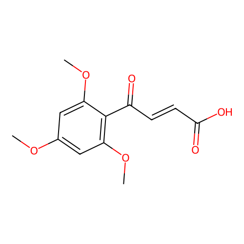 2-Butenoic acid, 4-oxo-4-(2,4,6-trimethoxyphenyl)-, (E)- structure