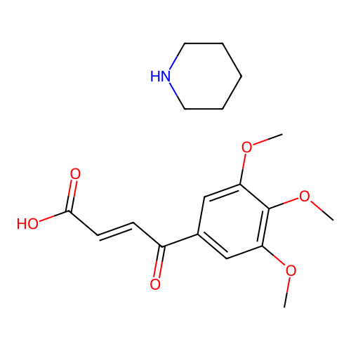 4-Oxo-4-(3,4,5-trimethoxyphenyl)but-2-enoic acid;piperidine structure