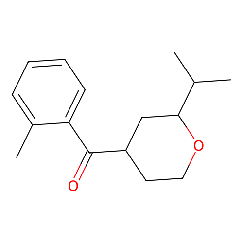 (2-isopropyltetrahydro-2H-pyran-4-yl)(o-tolyl)methanone structure