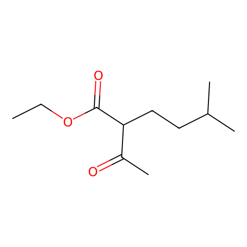 Ethyl 2-acetyl-5-methylhexanoate structure