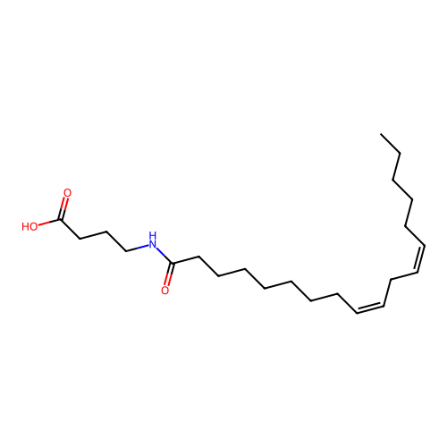 4-(((9Z,12Z)-1-Oxo-9,12-octadecadien-1-yl)amino)butanoic acid structure