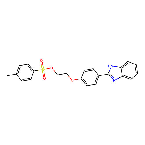 2-[4-(1H-benzimidazol-2-yl)phenoxy]ethyl 4-methylbenzenesulfonate structure