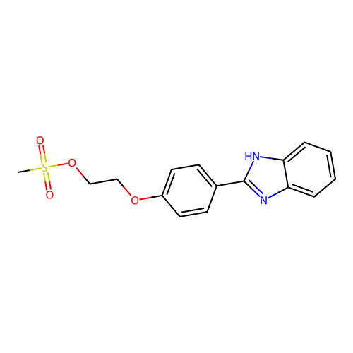 2-[4-(1H-benzimidazol-2-yl)phenoxy]ethyl methanesulfonate structure