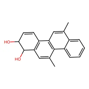 6,11-Dimethyl-1,2-dihydrochrysene-1,2-diol structure