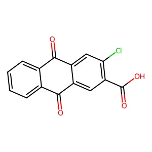 3-Chloro-9,10-dihydro-9,10-dioxoanthracene-2-carboxylic acid structure