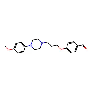 Benzaldehyde, 4-(3-(4-(4-methoxyphenyl)-1-piperazinyl)propoxy)- structure