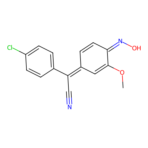 (2Z)-2-(4-chlorophenyl)-2-[(4Z)-4-hydroxyimino-3-methoxycycl structure