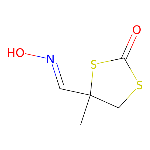 4-(Hydroxyiminomethyl)-4-methyl-1,3-dithiolan-2-one structure