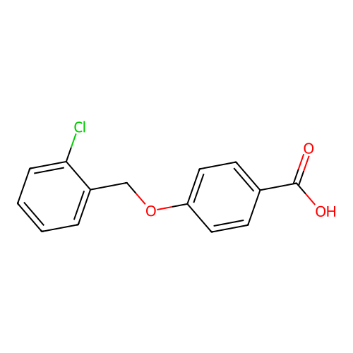 4-[(2-Chlorobenzyl)oxy]benzoic acid structure