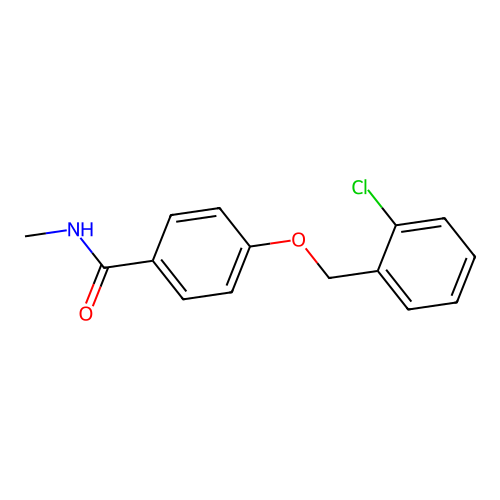 4-[(2-chlorophenyl)methoxy]-N-methylbenzamide structure