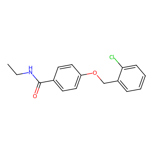 4-[(2-chlorobenzyl)oxy]-N-ethylbenzamide structure