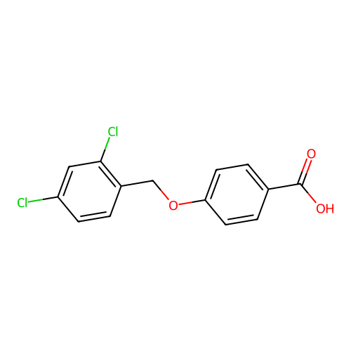 4-[(2,4-Dichlorobenzyl)oxy]benzoic acid structure
