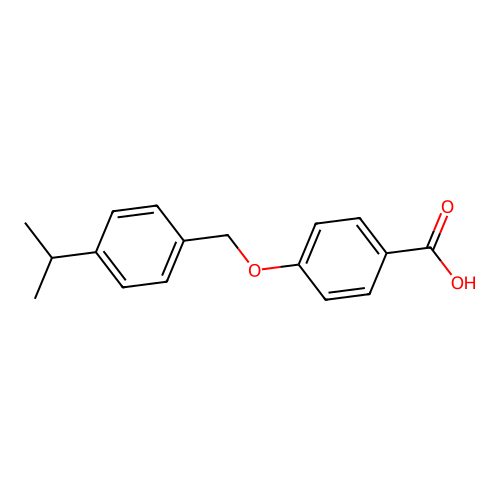 4-[(4-Isopropylbenzyl)oxy]benzenecarboxylic acid structure