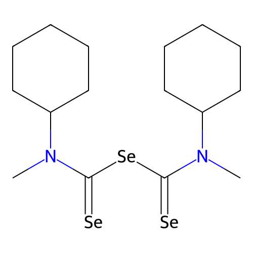 [cyclohexyl(methyl)carbamoselenoyl] N-cyclohexyl-N-methylcarbamodiselenoate structure