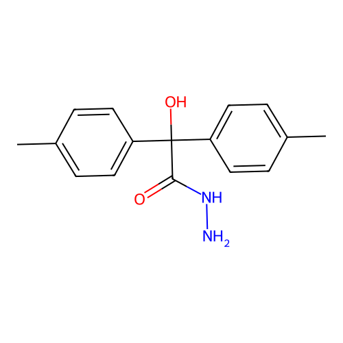 Benzeneacetic acid, alpha-hydroxy-4-methyl-alpha-(4-methylphenyl)-, hydrazide structure