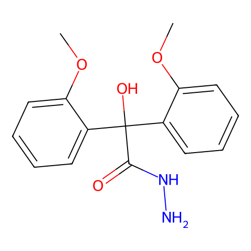 2-Hydroxy-2,2-bis(2-methoxyphenyl)acetohydrazide structure