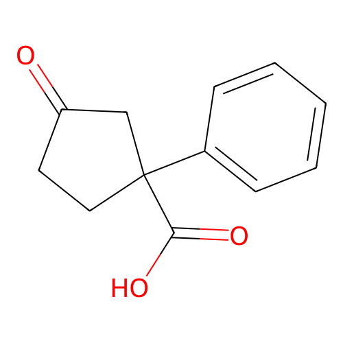 3-Oxo-1-phenylcyclopentanecarboxylic acid structure