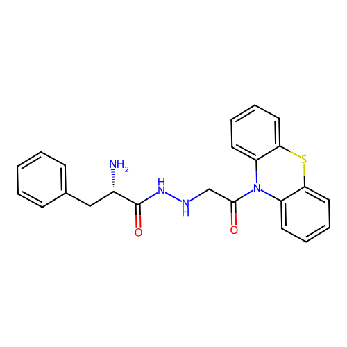 L-Phenylalanine, 2-(2-oxo-2-(10H-phenothiazin-10-yl)ethyl)hydrazide structure