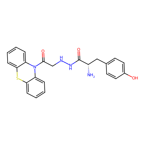 L-Tyrosine, 2-(2-oxo-2-(10H-phenothiazin-10-yl)ethyl)hydrazide structure