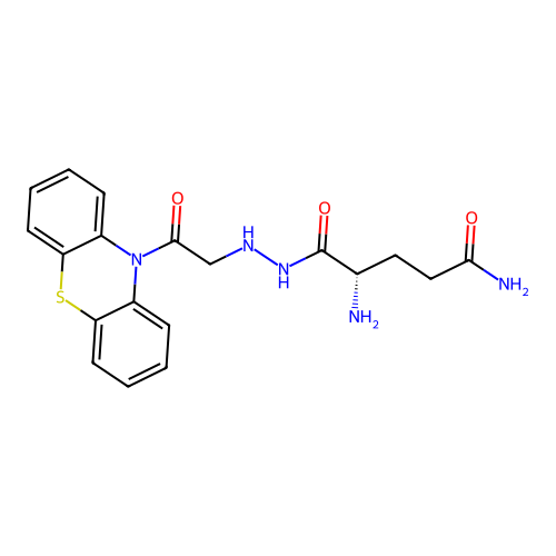 L-Glutamine, 2-(2-oxo-2(10H-phenothiazin-10-yl)ethyl)hydrazide structure