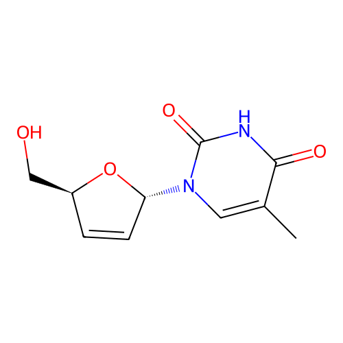 Stavudinealpha-anomer structure