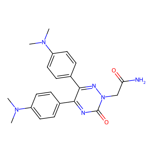 1,2,4-Triazin-3(2H)-acetamide, 5,6-bis(4-(dimethylamino)phenyl)-3-oxo- structure