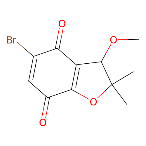 5-bromo-3-methoxy-2,2-dimethyl-3H-1-benzofuran-4,7-dione structure
