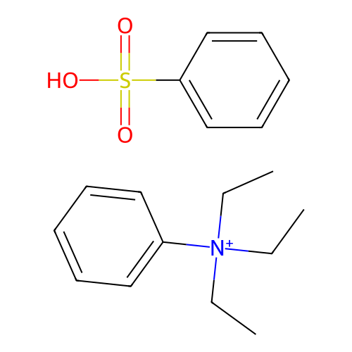 N,N,N-Triethylanilinium phenylsulphonate structure