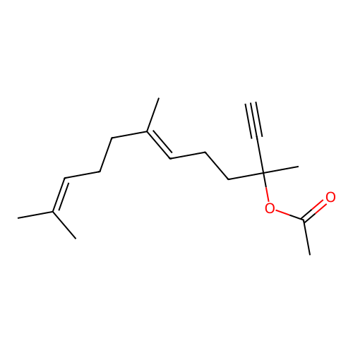 6,10-Dodecadien-1-yn-3-ol, 3,7,11-trimethyl-, 3-acetate structure