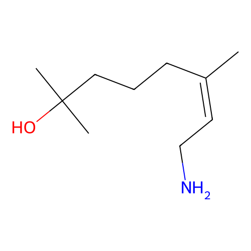 8-Amino-2,6-dimethyl-6-octen-2-ol structure